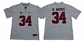 Alabama Crimson Tide 34 Damien Harris White Nike College Football Jersey,baseball caps,new era cap wholesale,wholesale hats